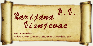 Marijana Višnjevac vizit kartica